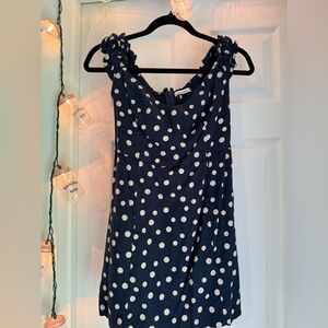 Abercrombie & Fitch Navy Polka Dot Mini Dress